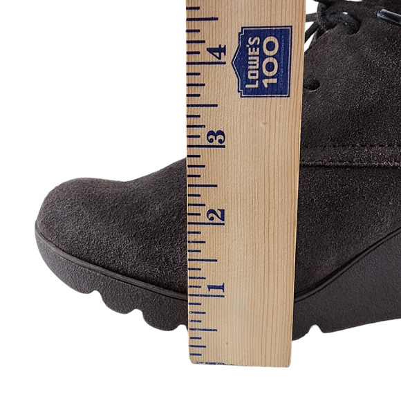 Donald J Pliner Suede Wedge Ankle Boot Booties sz 9 Women Makko Brown Leather - Picture 14 of 14